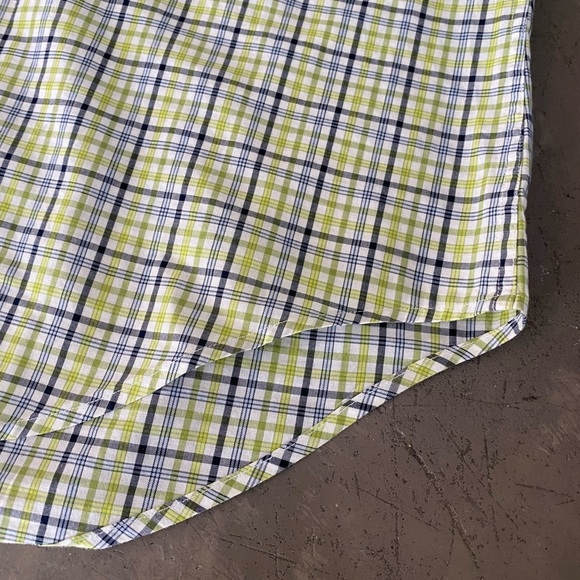 THOMAS DEAN button down💙💚100% Pima cotton!Front pocket,curved hem, cool design - Picture 8 of 8